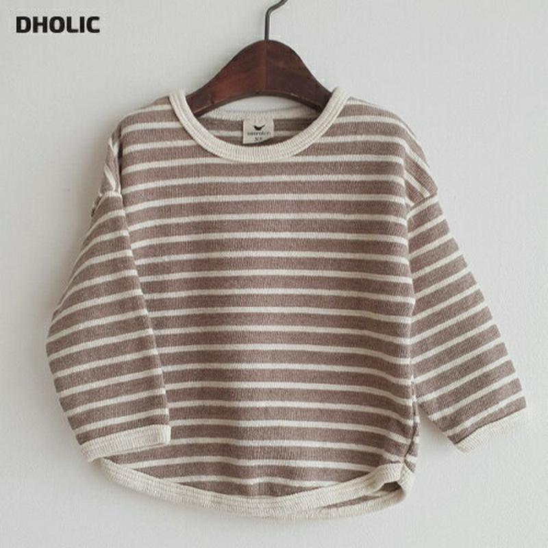【キッズ30%OFF】ボーダーTシャツ・u06199 キッズ【3~8才】【tops】【トップス Tシャツ ロングスリーブ 長袖 ラウンドネック ボーダー ボーダー柄 ラウンドヘム カジュアル 女の子 男の子 韓国 韓国子供服 子供 こども 子供服 こども服】【KIDS】