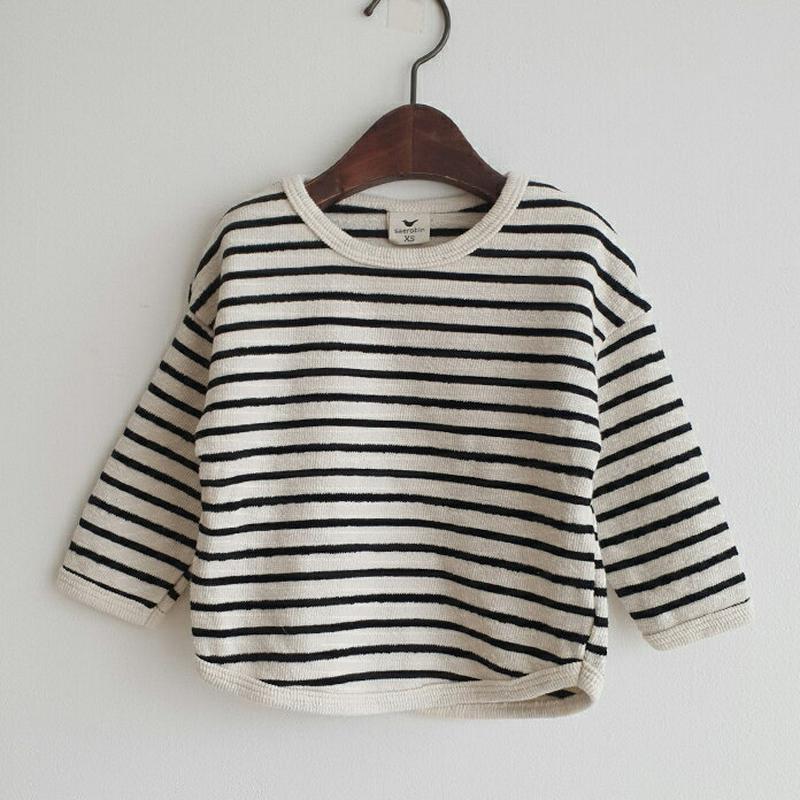 【キッズ30%OFF】ボーダーTシャツ・u06199 キッズ【3~8才】【tops】【トップス Tシャツ ロングスリーブ 長袖 ラウンドネック ボーダー ボーダー柄 ラウンドヘム カジュアル 女の子 男の子 韓国 韓国子供服 子供 こども 子供服 こども服】【KIDS】