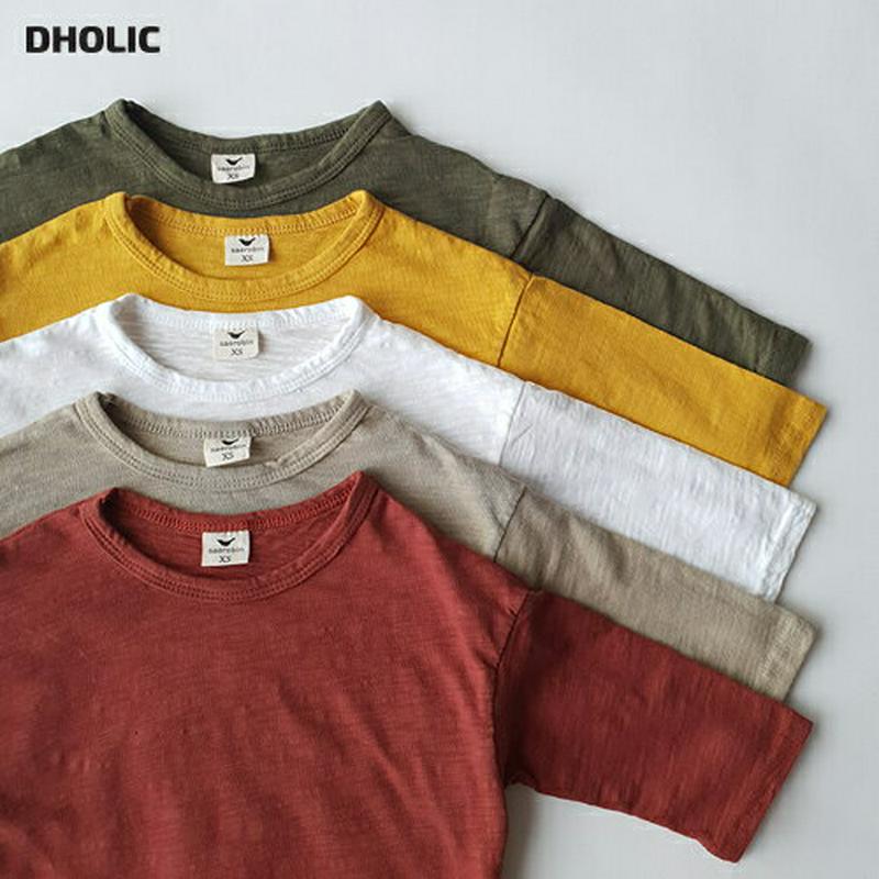 ウォッシングスラブTシャツ・u06201 キッズ【3~8才】【tops】【トップス Tシャツ ロングスリーブ 長袖 ウォッシング