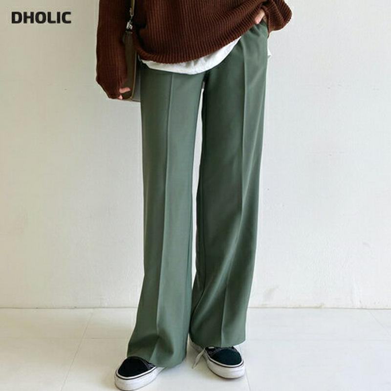 タックワイドパンツ・全3色・b60834 レディース【pt】【韓国 ファッション ボトムス ズボン パンツ ロング ロングパンツ