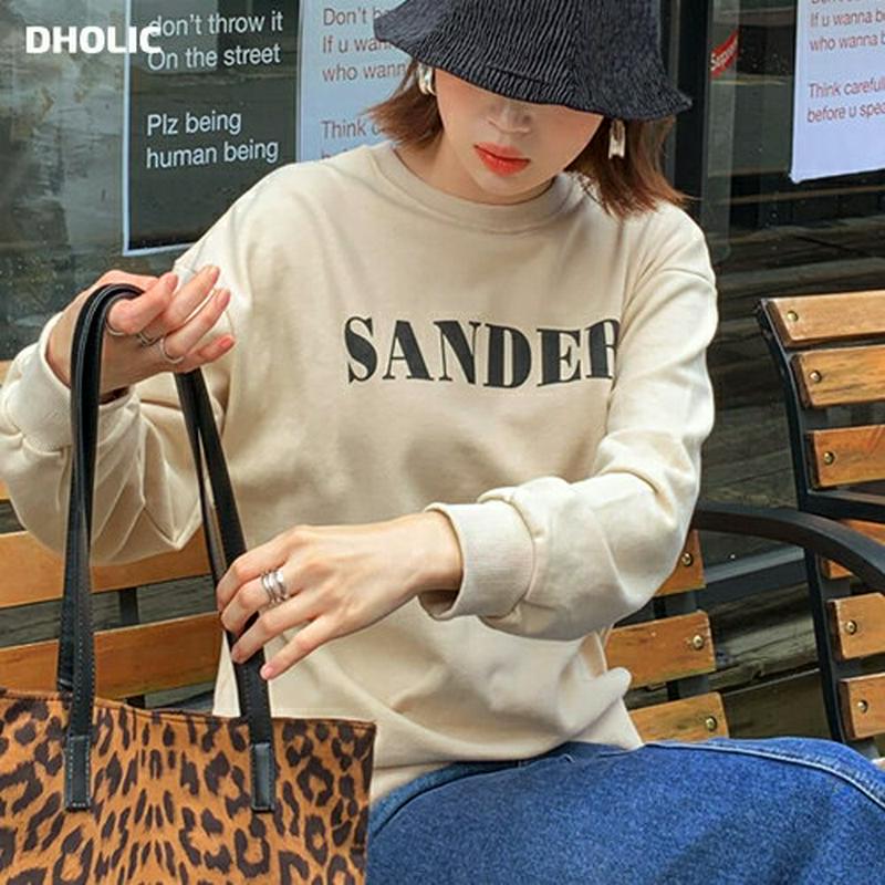 SANDERスウェット・全4色・b60814 レディース【tops】【韓国 ファッション トップス スウェット 長袖 ロングスリ