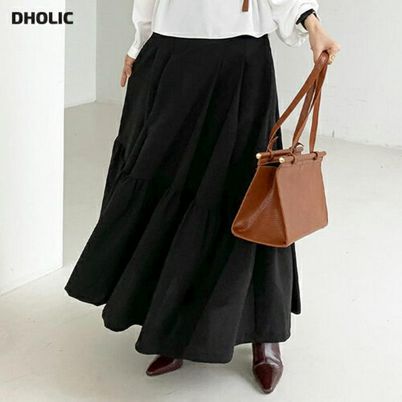 バックゴムフレアスカート・全2色・t64041 レディース【sk】【スカート ロング ロングスカート フレア フレアスカート 単