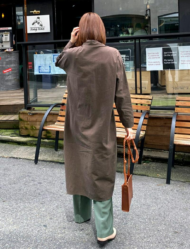 タックシャツワンピース・全3色・e60810 レディース【ops】 韓国ファッション ワンピース ロングワンピース シャツ シャツワンピース タック 綿 コットン シンプル 体型カバー カジュアル ラフ 単色 無地 春 秋