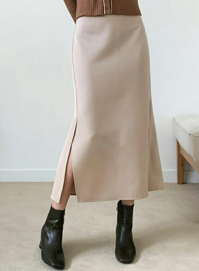 【新作10%OFF】サイドスリットHラインスカート・全3色・b48054 レディース【sk】【韓国 ファッション ボトムス スカ
