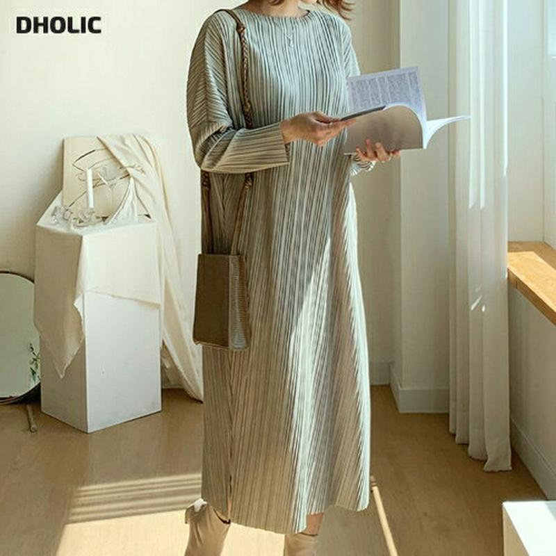 【新作10%OFF】プリーツロングワンピース・全3色・b48046 レディース【ops】【韓国 ファッション ワンピース ロング