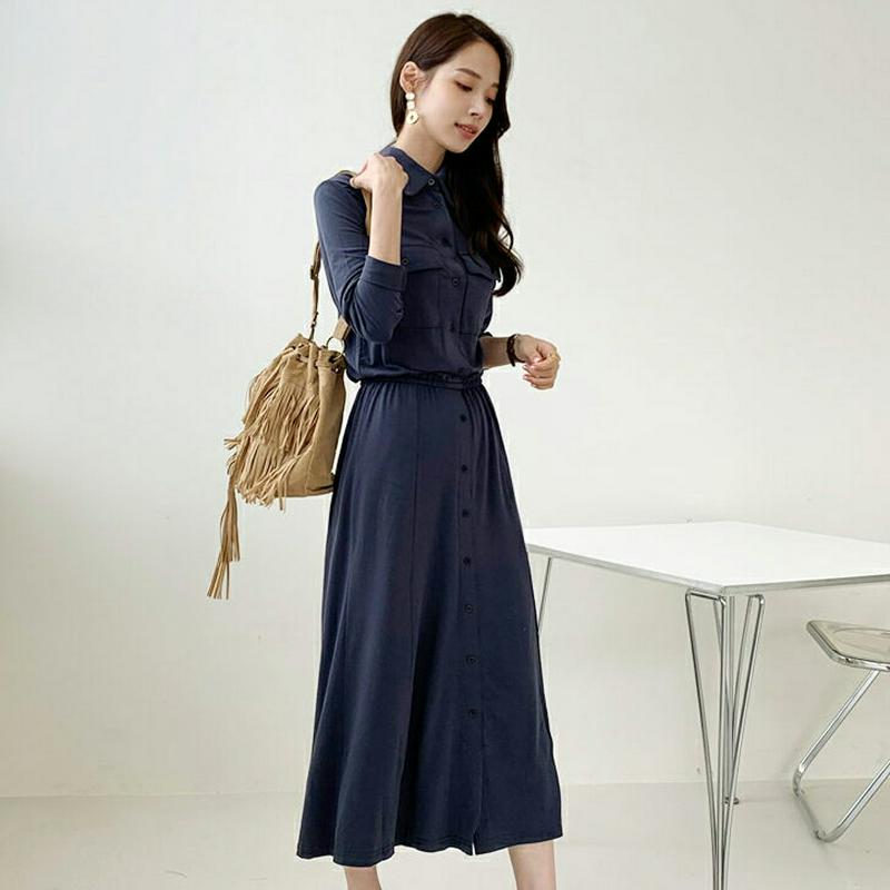 【新作10%OFF】ポケットカラーワンピース・全4色・b64034 レディース【ops】【ワンピース ロング ロングワンピース 