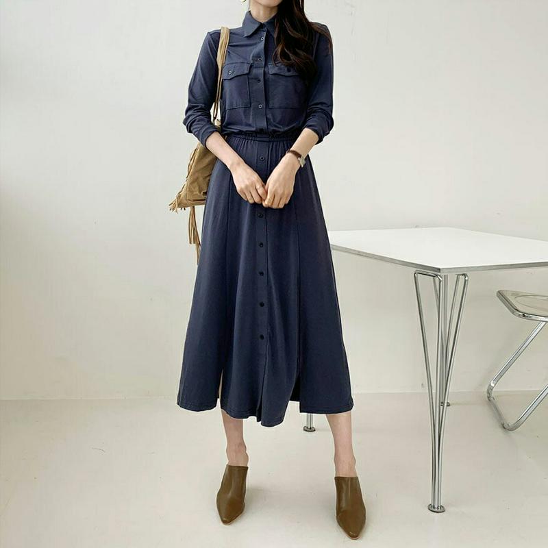 【新作10%OFF】ポケットカラーワンピース・全4色・b64034 レディース【ops】【ワンピース ロング ロングワンピース 