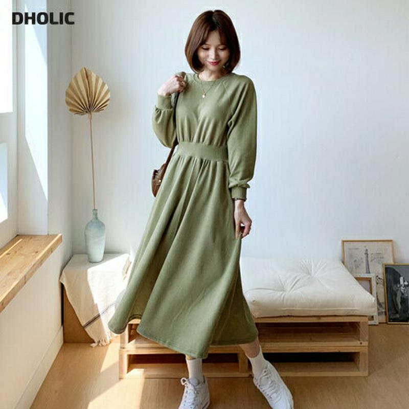 【新作10%OFF】ラグランスウェットワンピース・全2色・b55857 レディース【ops】【韓国 ファッション ワンピース ロ