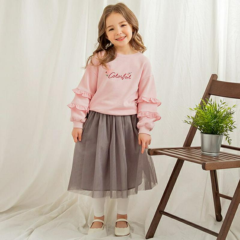 【新作10%OFF】配色チュールスカートレギンス(グレー)・p005660 キッズ【3~8才】【pt】【すか^とレギンス スカー