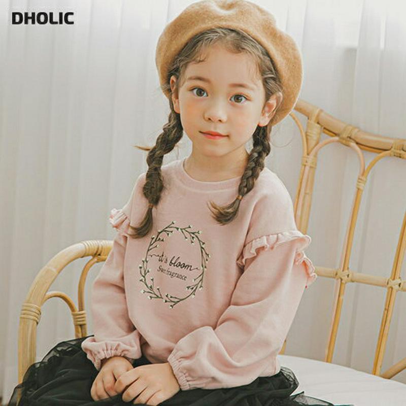 【新作10%OFF】ロゴフリルスウェット(ピンク)・p005746 キッズ【3~8才】【tops】【トップス スウェット トレー
