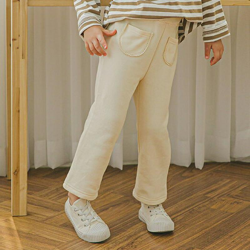 【新作10%OFF】レースラインポケットパンツ(アイボリー)・p005769 キッズ【3~8才】【pt】【パンツ ロングパンツ 