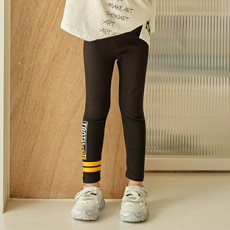 【新作10%OFF】英字ラインヘムレギンス・u06049 キッズ【3~8才】【pt】【レギンス パンツ ズボン ボトムス 英字 
