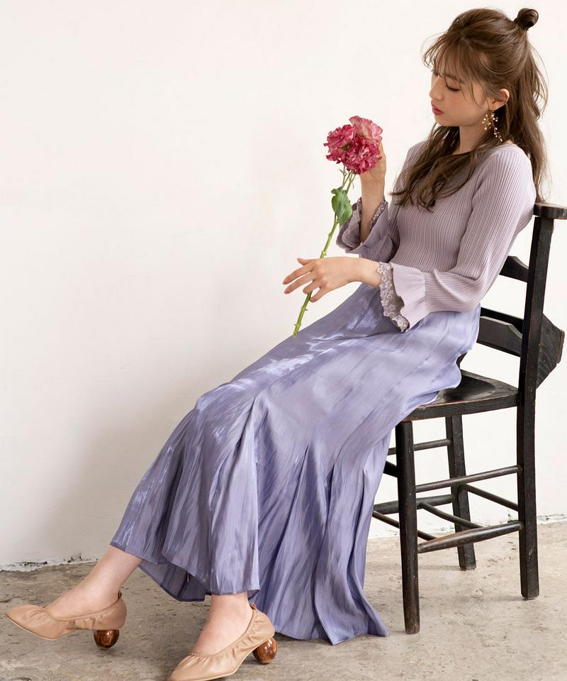 サテンフレアマーメイドスカート