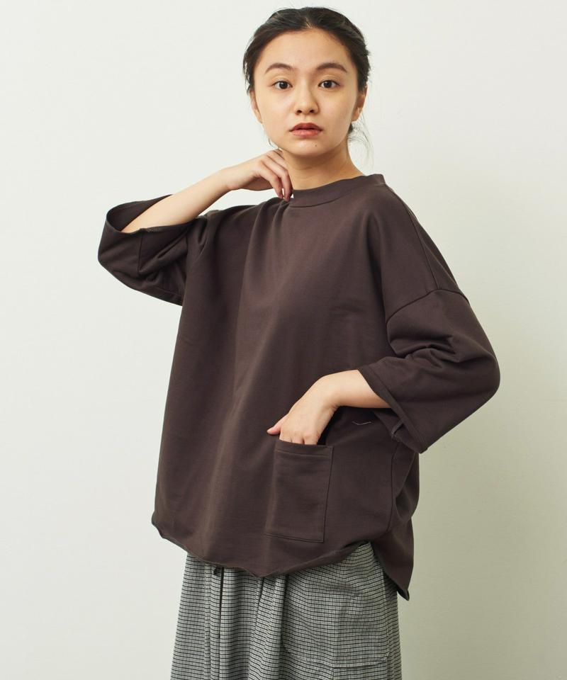 〇mat 60Super裏毛 モックネックポケット付プルオーバー（mat quotidien）
