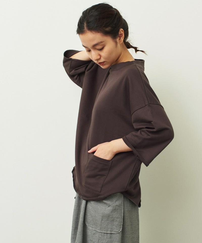 〇mat 60Super裏毛 モックネックポケット付プルオーバー（mat quotidien）
