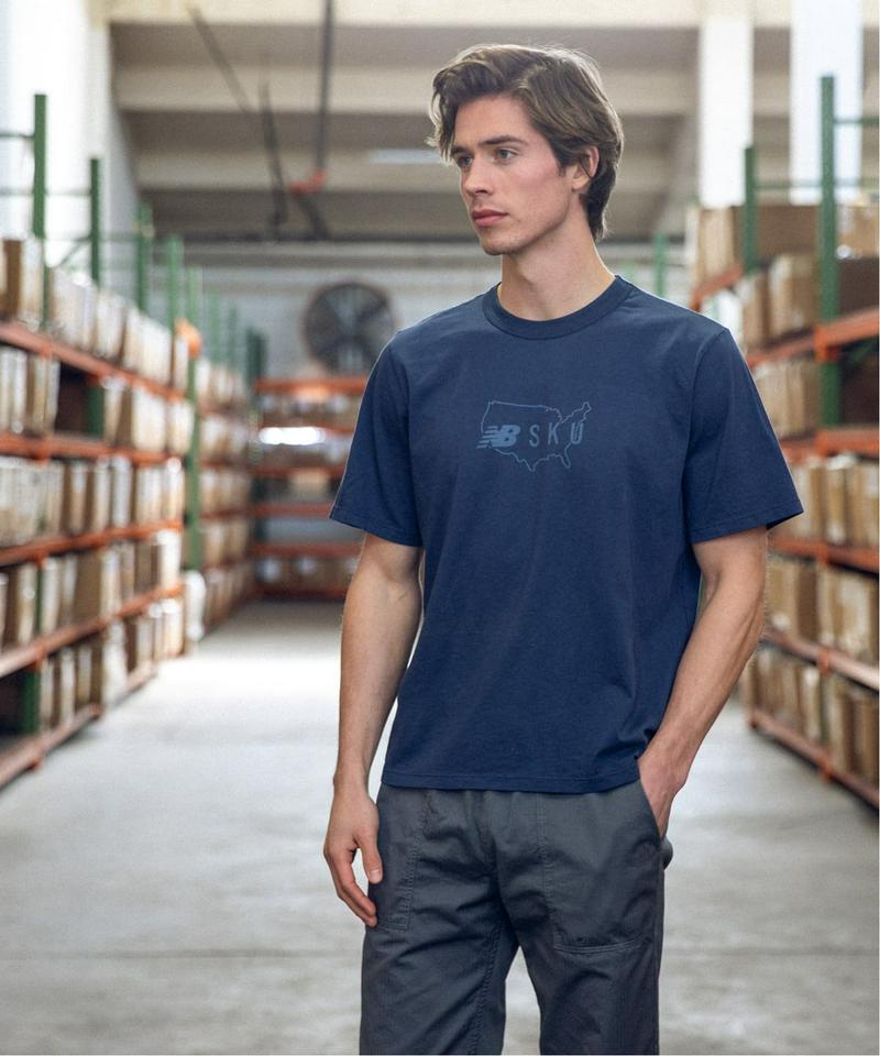 【New Balance×SAVE KHAKI UNITED】 S/S SUPIMA SPORT TEE W/ICON PRINT（JOURNAL STANDARD）