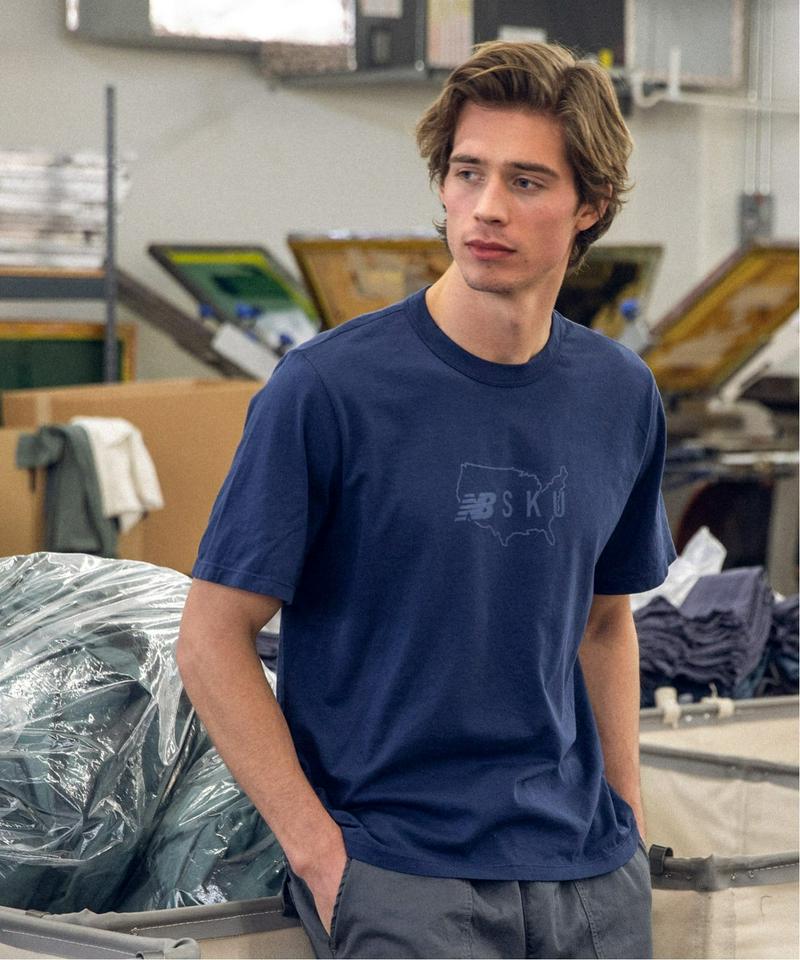 【New Balance×SAVE KHAKI UNITED】 S/S SUPIMA SPORT TEE W/ICON PRINT（JOURNAL STANDARD）