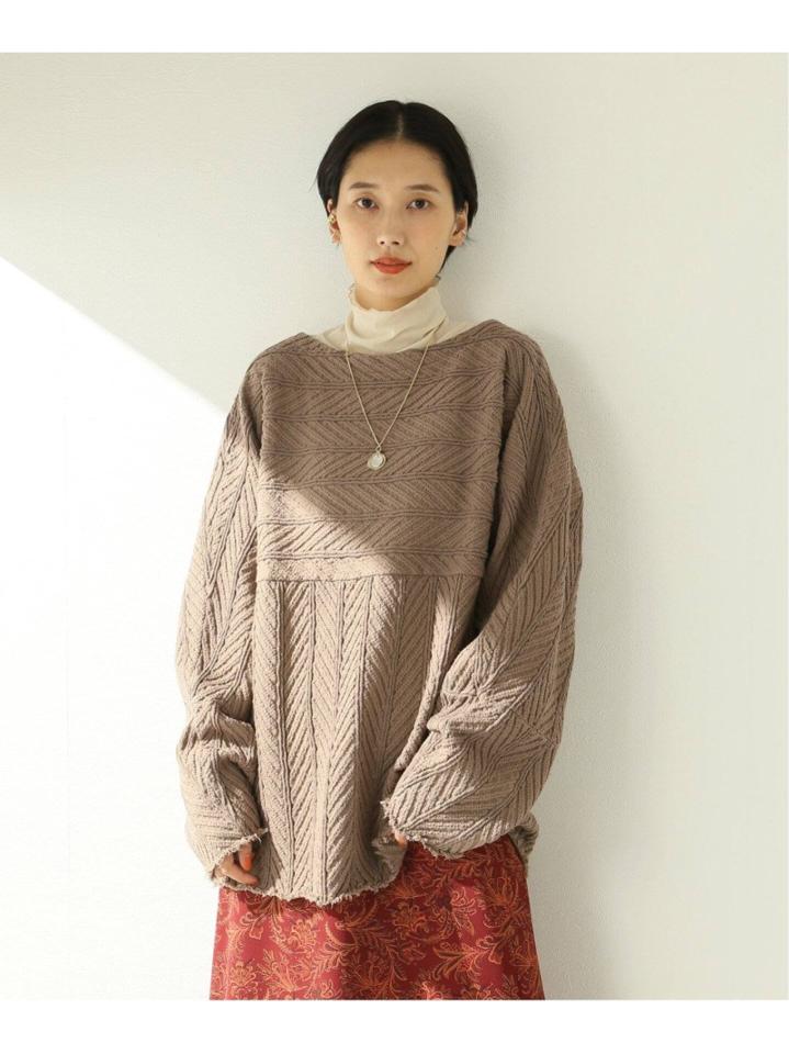 【R JUBILEE/アール ジュビリー】 HERRINGBONE PULLOVER:カットソー