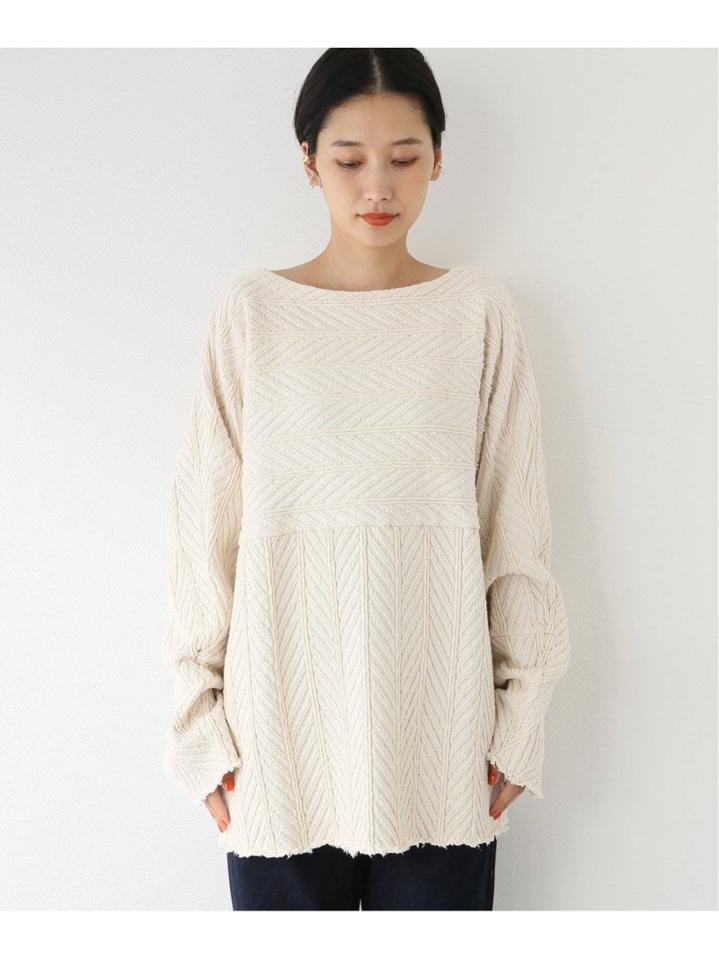 【R JUBILEE/アール ジュビリー】 HERRINGBONE PULLOVER:カットソー
