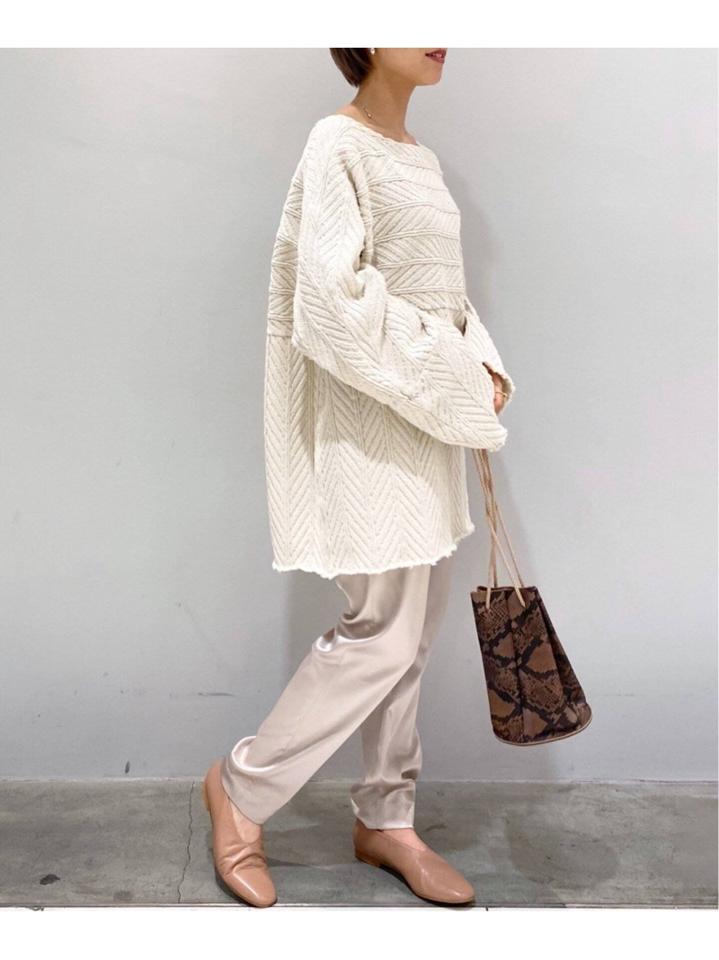 【R JUBILEE/アール ジュビリー】 HERRINGBONE PULLOVER:カットソー