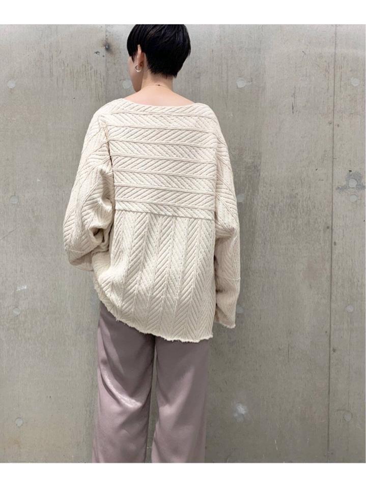 【R JUBILEE/アール ジュビリー】 HERRINGBONE PULLOVER:カットソー