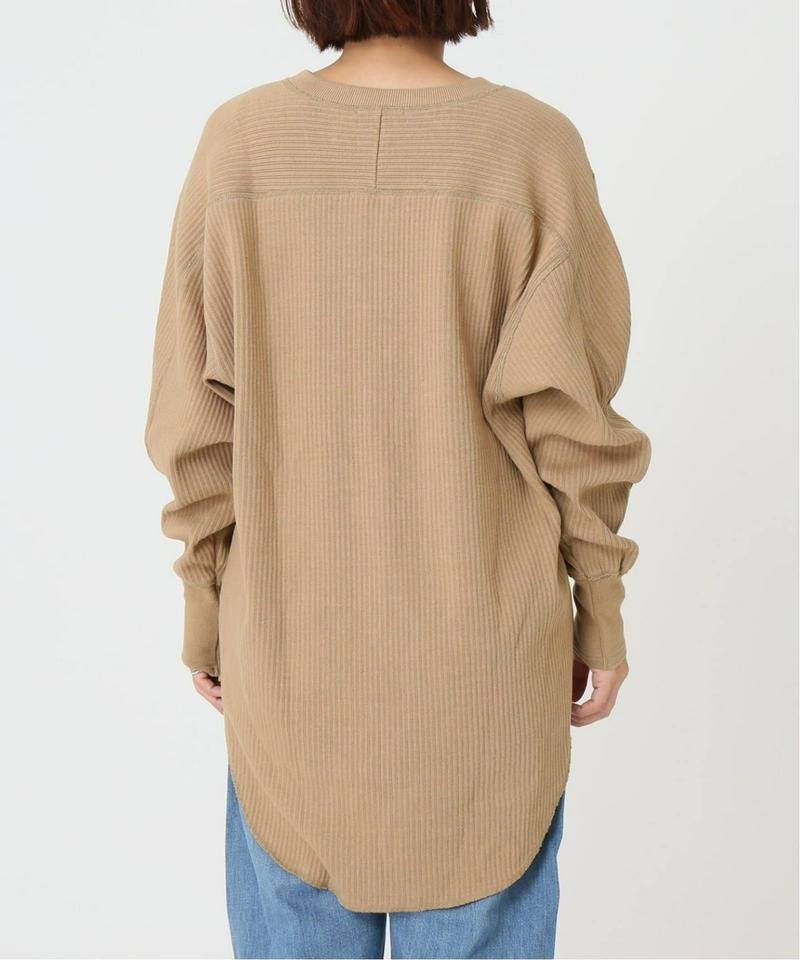 《追加》【CLANE/クラネ】HEAVY RIB V NECK TOPS：カットソー◆2（JOURNAL STANDARD）