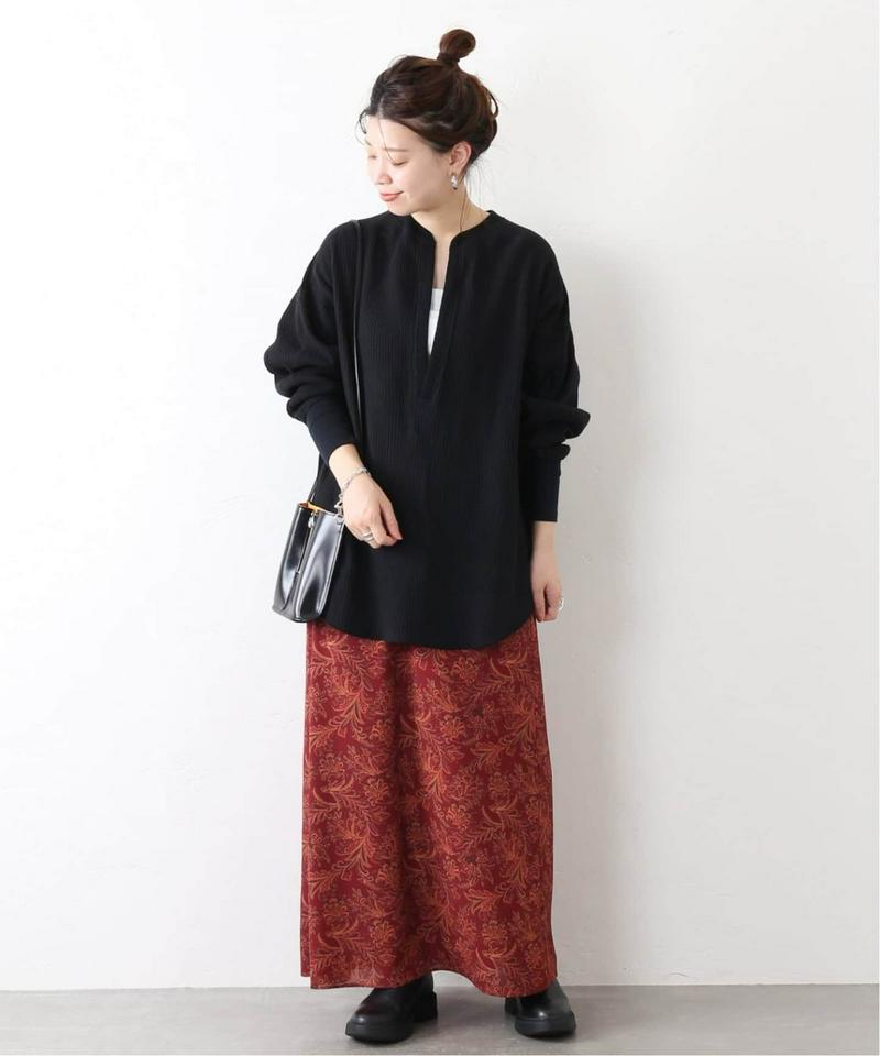 《追加》【CLANE/クラネ】HEAVY RIB V NECK TOPS：カットソー◆2（JOURNAL STANDARD）