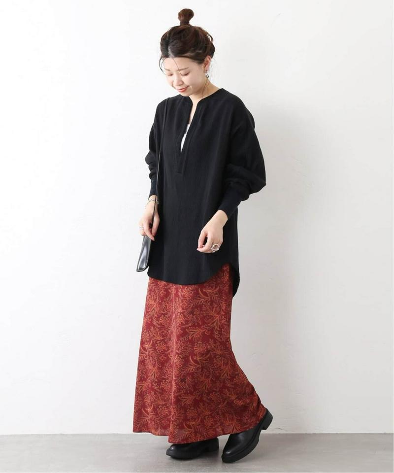 《追加》【CLANE/クラネ】HEAVY RIB V NECK TOPS：カットソー◆2（JOURNAL STANDARD）