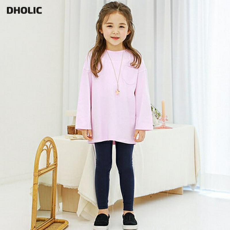 【新作10%OFF】ポケットTシャツ&レギンスSET(ピンク/ネイビー)・p005647 キッズ【3~8才】【set】【セット 