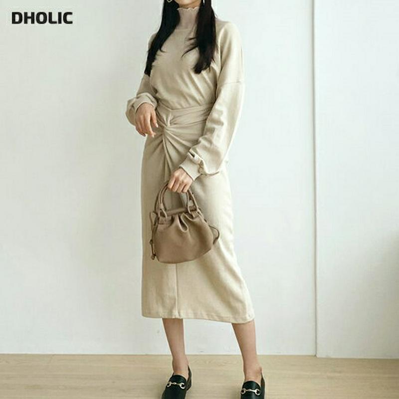 【新作10%OFF】ボートネックスウェット&ツイストスカートSET・全4色・t56877 レディース【ops】【韓国 ファッショ