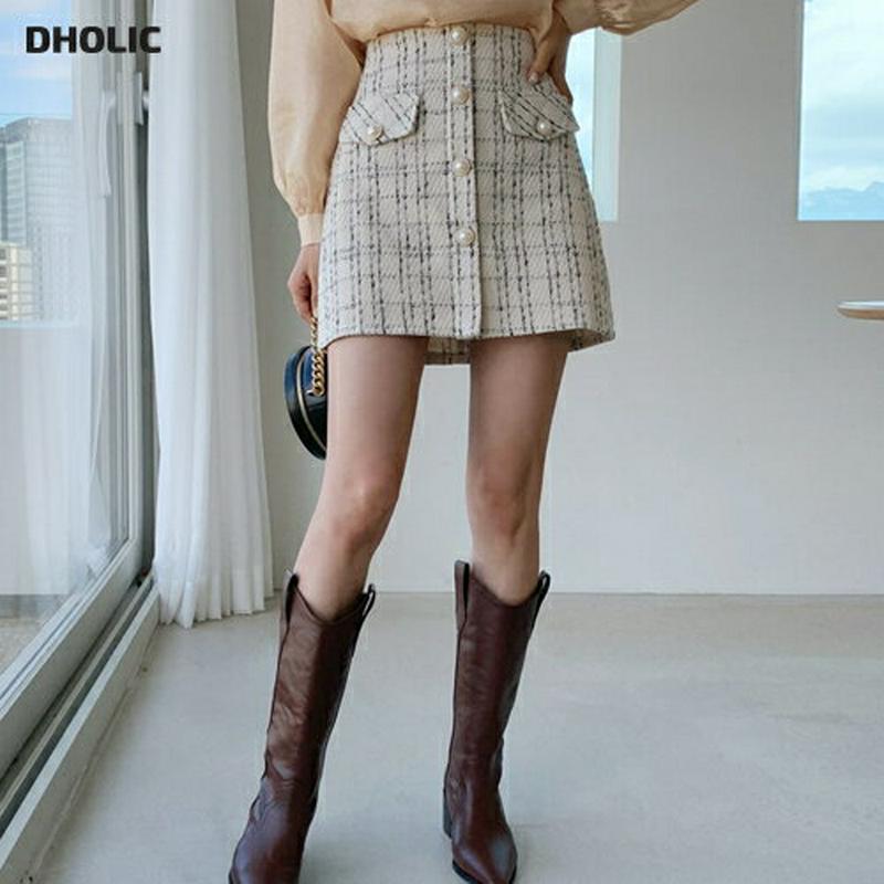 ツイードミニスカート・全2色・t61118 レディース【sk】【韓国 ファッション ボトムス スカート ミニ丈 ミニスカート ツ