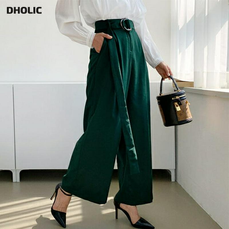 ベルト付バックゴムパンツ・全3色・t61124 レディース【pt】【韓国 ファッション ボトムス ズボン パンツ ロングパンツ 