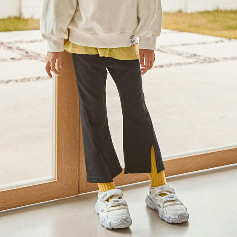 スリットブーツカットパンツ・u06146 キッズ【3~8才】【pt】【パンツ ロングパンツ ズボン ボトムス ブーツカット スリ