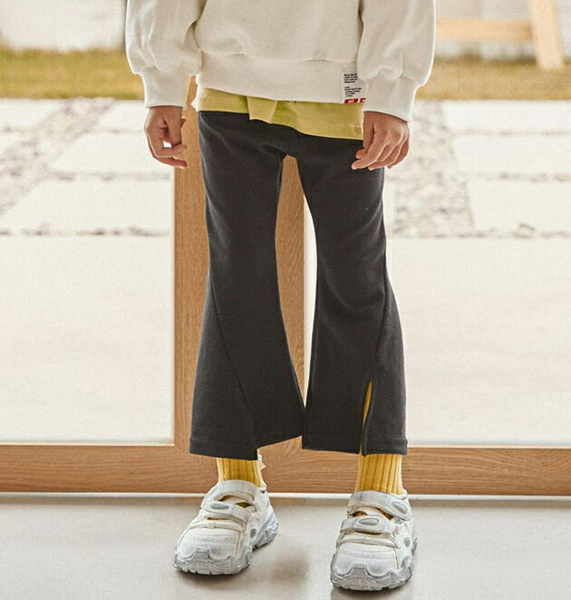 スリットブーツカットパンツ・u06146 キッズ【3~8才】【pt】【パンツ ロングパンツ ズボン ボトムス ブーツカット スリ