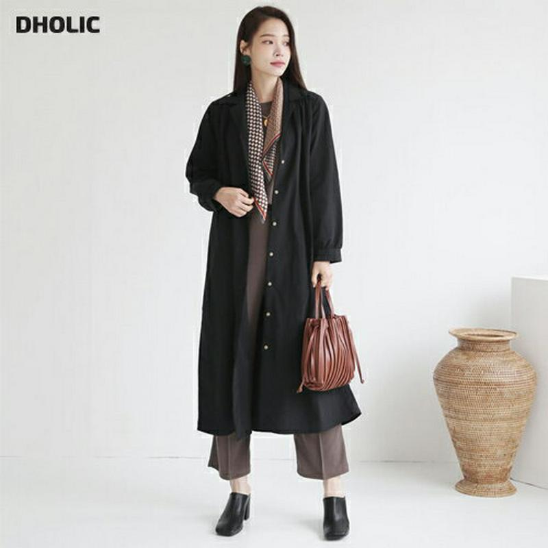 ストラップ付開襟ワンピース・全4色・t64121 レディース【ops】【韓国 ファッション ワンピース ロングワンピース 長袖 