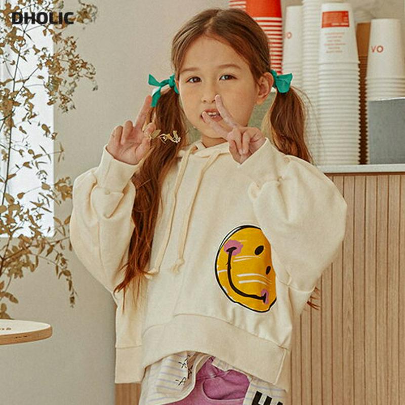スマイルクロップドフーディ・u06055 キッズ【3~8才】【tops】【トップス フード フーディー パーカー 長袖 クロップ
