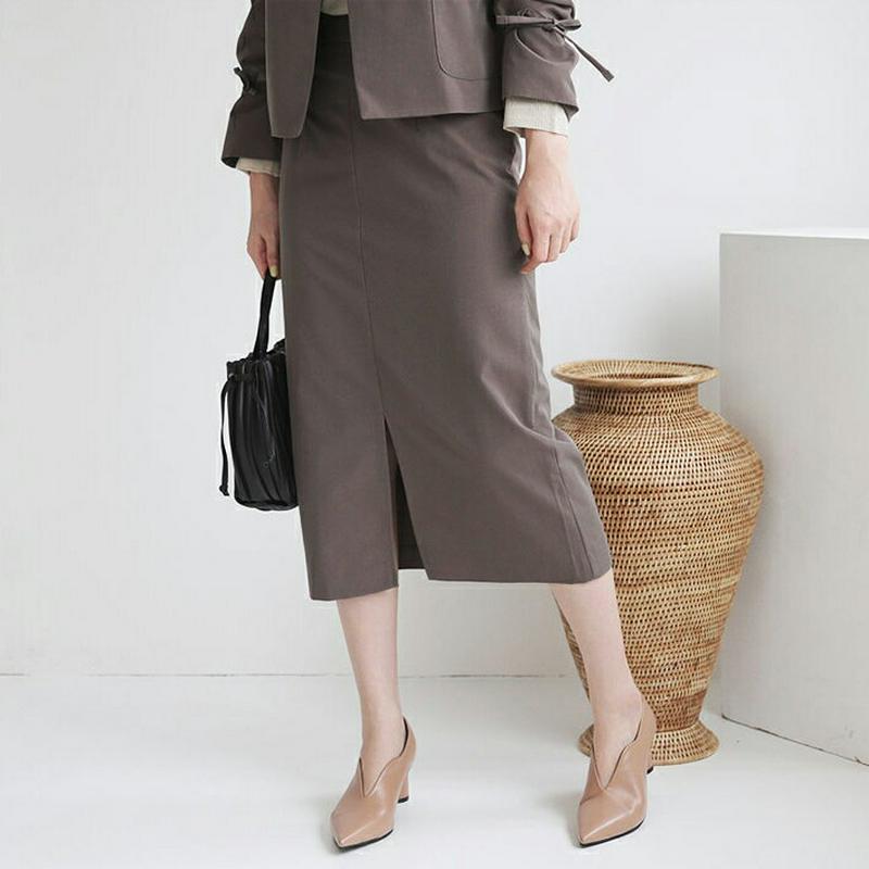 Hラインスカート・全3色・t64129 レディース【sk】【韓国 ファッション ボトムス スカート ロング丈 ロングスカート H