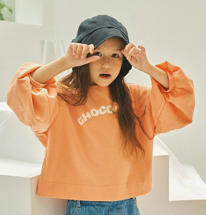 CHOCOLATEバルーンTシャツ・u06061 キッズ【3~8才】【tops】【トップス Tシャツ ロンT 長袖 ロゴ バルー