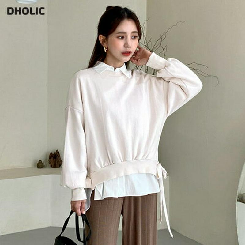 【新作10%OFF】サイドリボンスウェット・全3色・b56896 レディース【tops】【韓国 ファッション トップス スウェッ