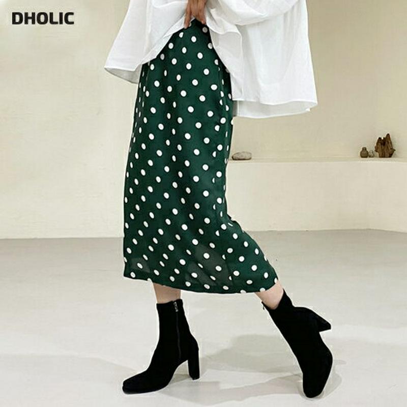 【新作10%OFF】Hラインドットスカート・全3色・b56905 レディース【sk】【韓国 ファッション ボトムス スカート ロ