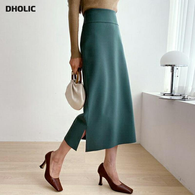 【新作10%OFF】スリットヘムスカート・全3色・t56889 レディース【sk】【韓国 ファッション ボトムス スカート ロン