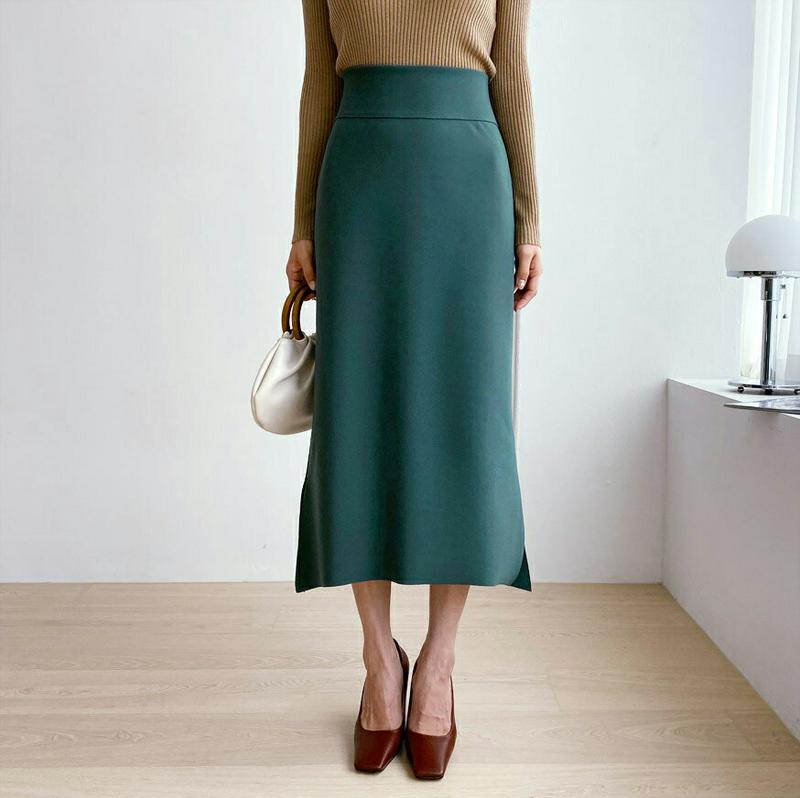 【新作10%OFF】スリットヘムスカート・全3色・t56889 レディース【sk】【韓国 ファッション ボトムス スカート ロン