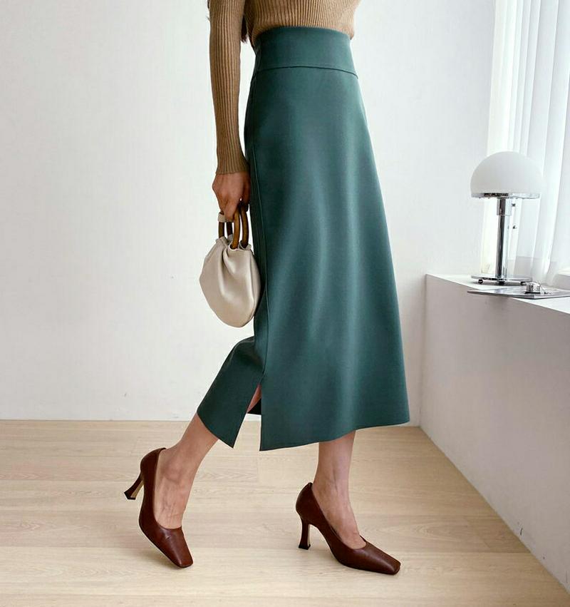 【新作10%OFF】スリットヘムスカート・全3色・t56889 レディース【sk】【韓国 ファッション ボトムス スカート ロン