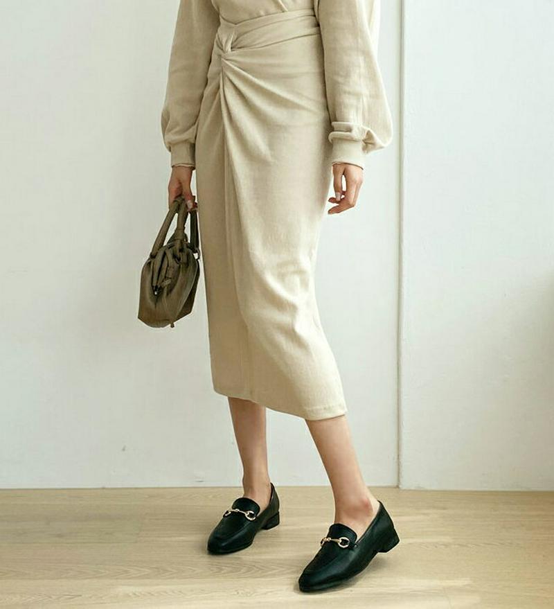 【新作10%OFF】スウェットツイストスカート・全4色・t56878 レディース【sk】【韓国 ファッション ボトムス スカート