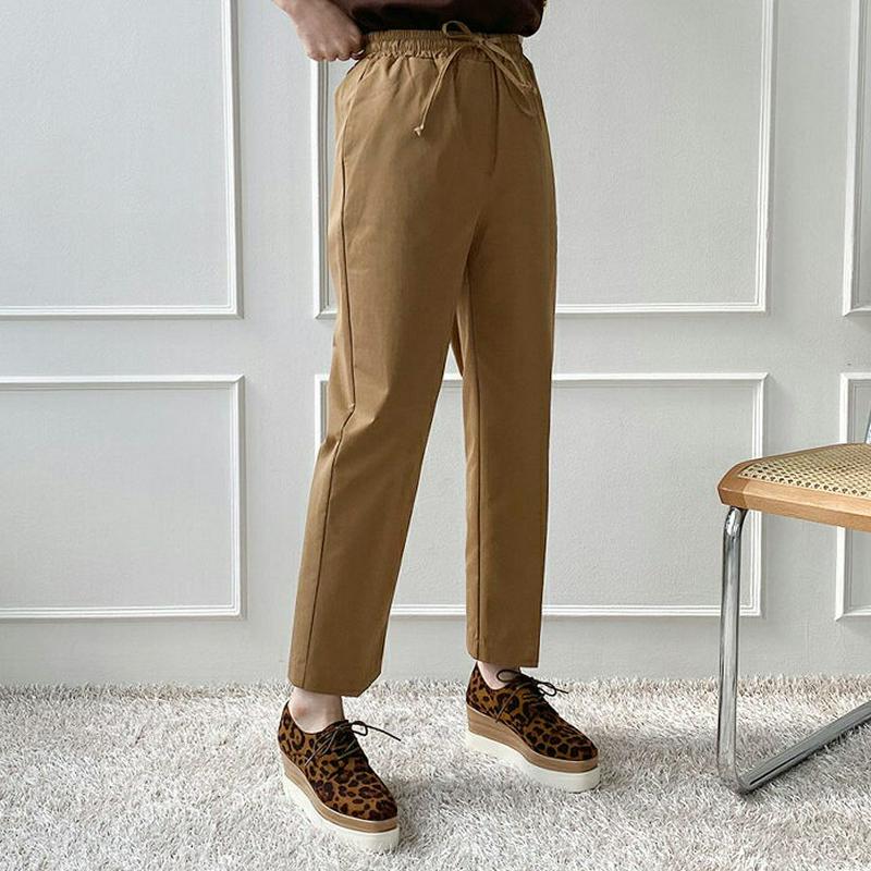 【新作10%OFF】ドロストパンツ・全4色・t64213 レディース【pt】【韓国 ファッション ボトムス ズボン パンツ ロン