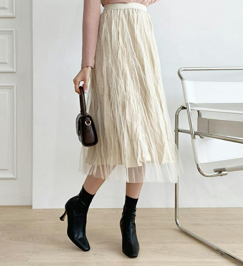 【新作10%OFF】" リバーシブルチュールスカート・全2色・t56902 レディース【sk】【韓国 ファッション ボトムス ス