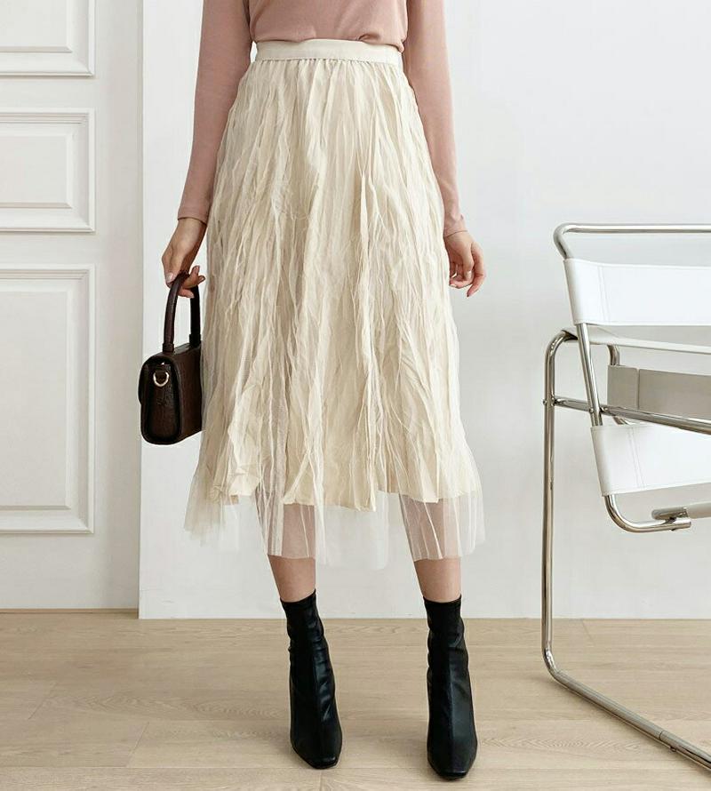【新作10%OFF】" リバーシブルチュールスカート・全2色・t56902 レディース【sk】【韓国 ファッション ボトムス ス