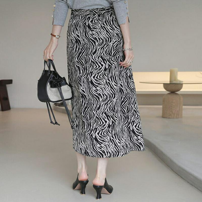 【新作10%OFF】フレアゼブラパターンスカート・全3色・b64219 レディース【sk】【韓国 ファッション ボトムス スカー