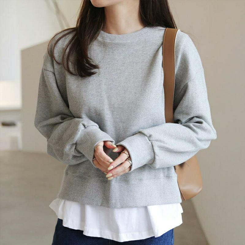 【新作10%OFF】バックスリットスウェット・全3色・t64196 レディース【tops】【韓国 ファッション トップス スウェ