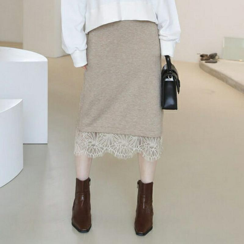 【新作10%OFF】レースリバーシブルスカート・全2色・b64217 レディース【sk】【韓国 ファッション ボトムス スカート